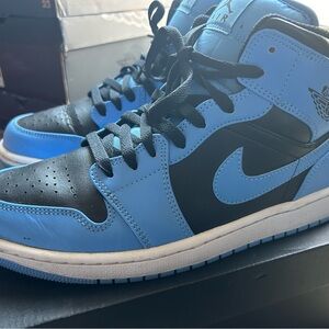 Air Jordan High Blue and Black Sneakers
